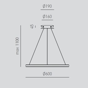 Lampadario moderno Gea Luce IOLE S1 B 28W LED