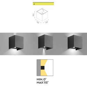 Gea Led aluminium Gea Led HENK Q GES861N LED IP54 4000°K cube moderne