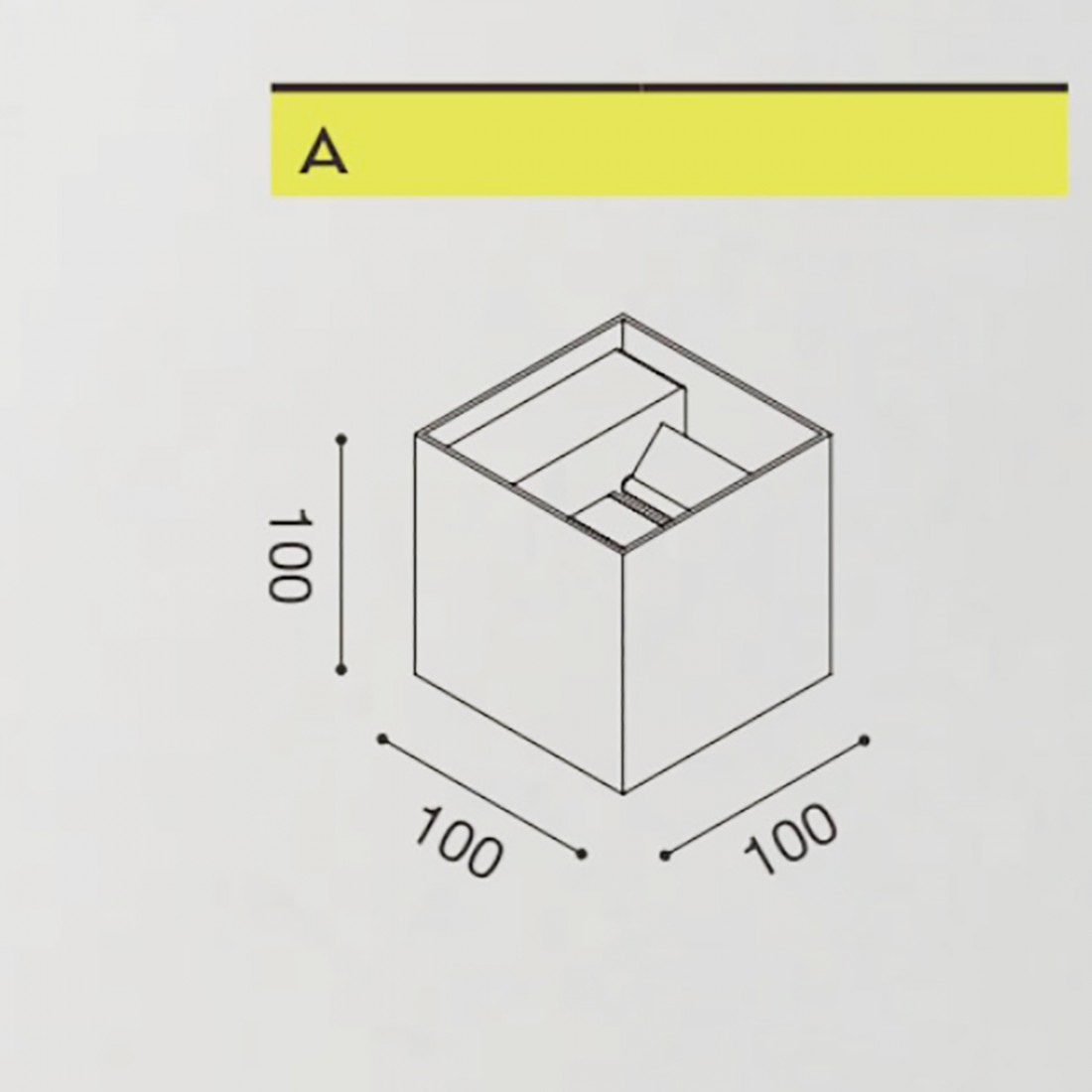 Applique Gea Led aluminium Gea Led HENK Q GES862N LED IP54modern cube