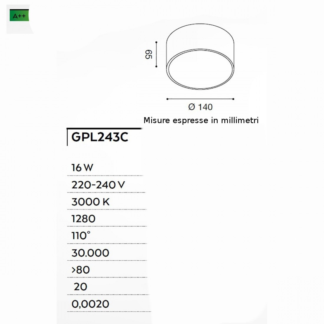 Plafoniera GPL243 Gea Led