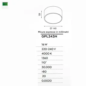 Plafoniera GPL243 Gea Led