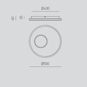 Plafón moderno Gea Luce MELANIA PG módulo LED integrado