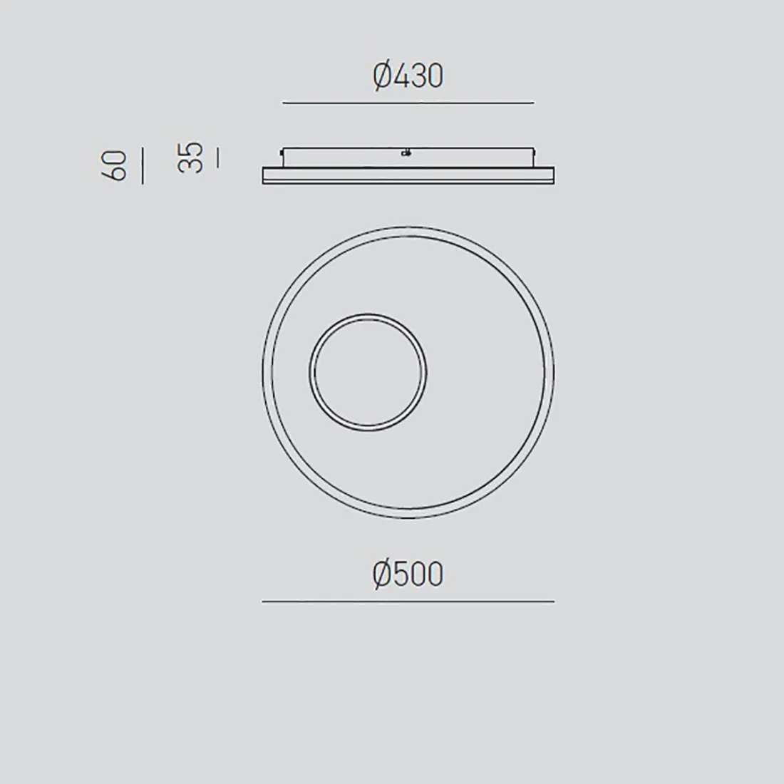 Plafón moderno Gea Luce MELANIA PG módulo LED integrado