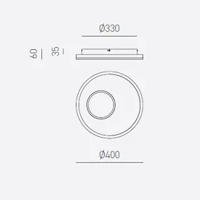 Plafoniera moderna Gea Luce MELANIA Pm modulo led integrato