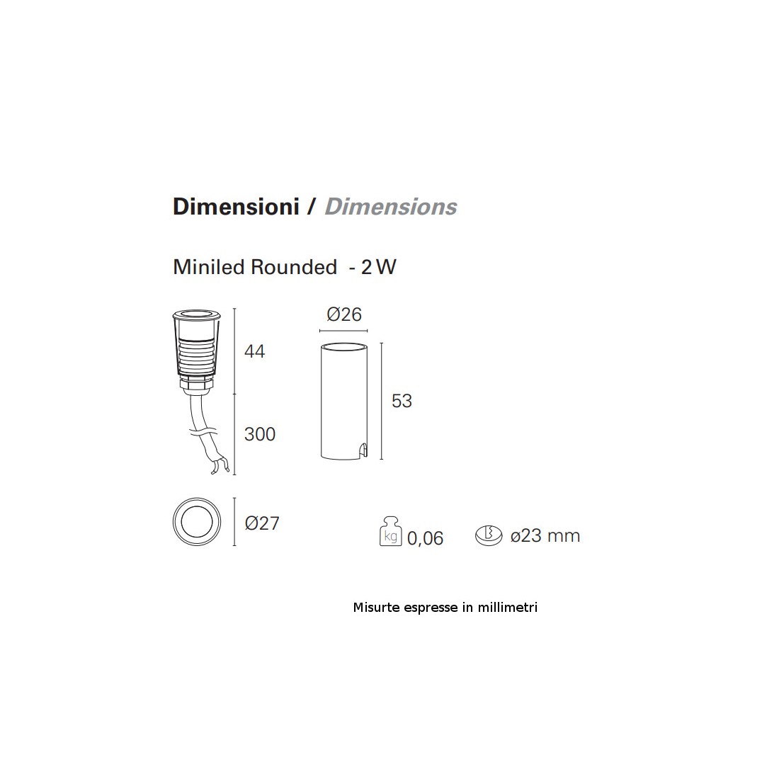 Spot encastrable LED moderne PAN International MINILED ROUNDED