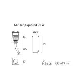 Spot encastrable LED moderne PAN International MINILED SQUARE