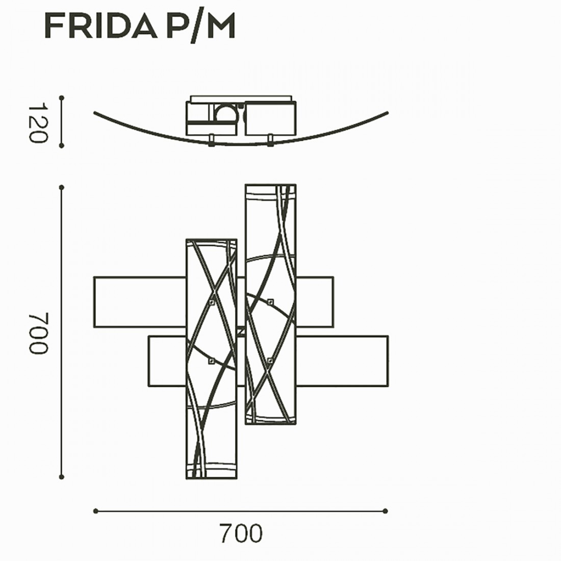 Plafoniera Gea Luce FRIDA PM