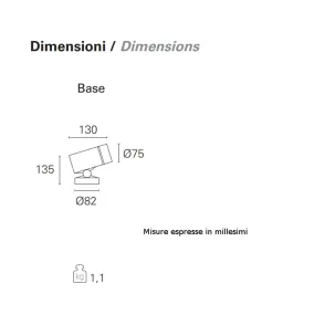 Moderner Strahler PAN International SHOOT EST752 BASE LED