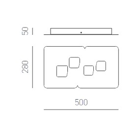 Plafonnier LED Gea Luce BILBAO PP GX53 blanc