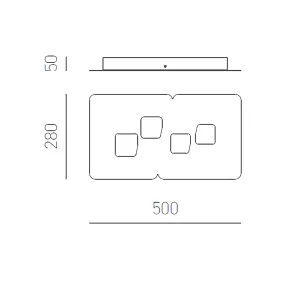 Plafonnier LED Gea Luce BILBAO PP GX53 blanc