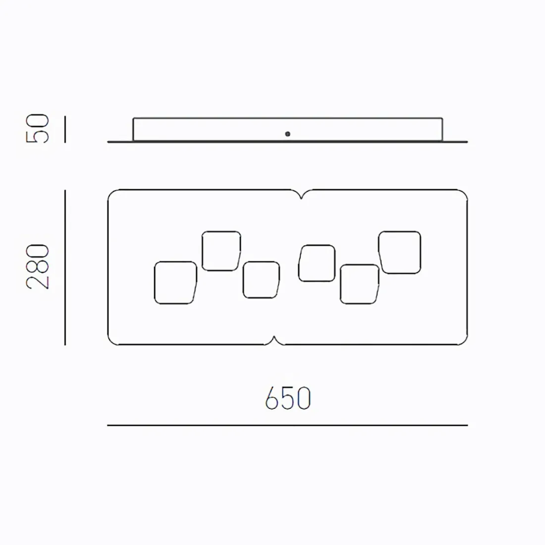 Gea Luce Deckenleuchte BILBAO PM GX53 weiße LED