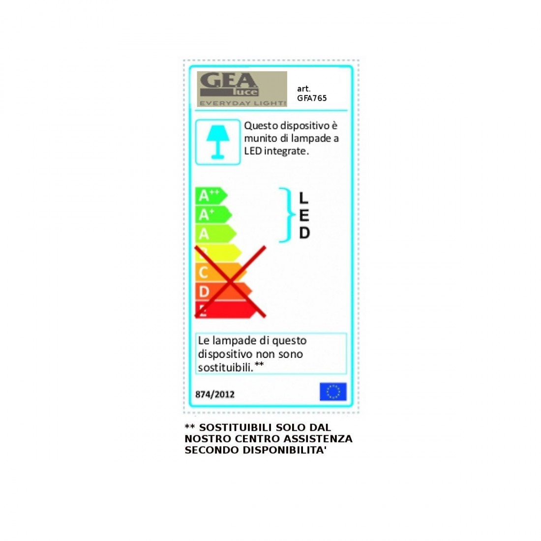 Quadratische Deckenleuchte Gea Led GFA765 integrierte LED