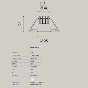 Faretto incasso GFA950 GEA LED