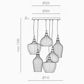 Lampadario moderno Gea Luce...