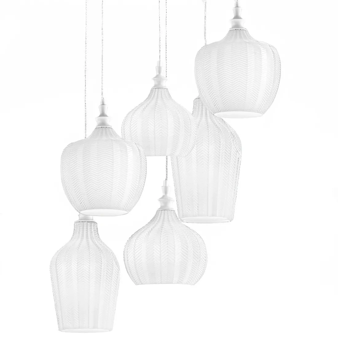 Gea Luce CLEOFE S6 lustre moderne blanc