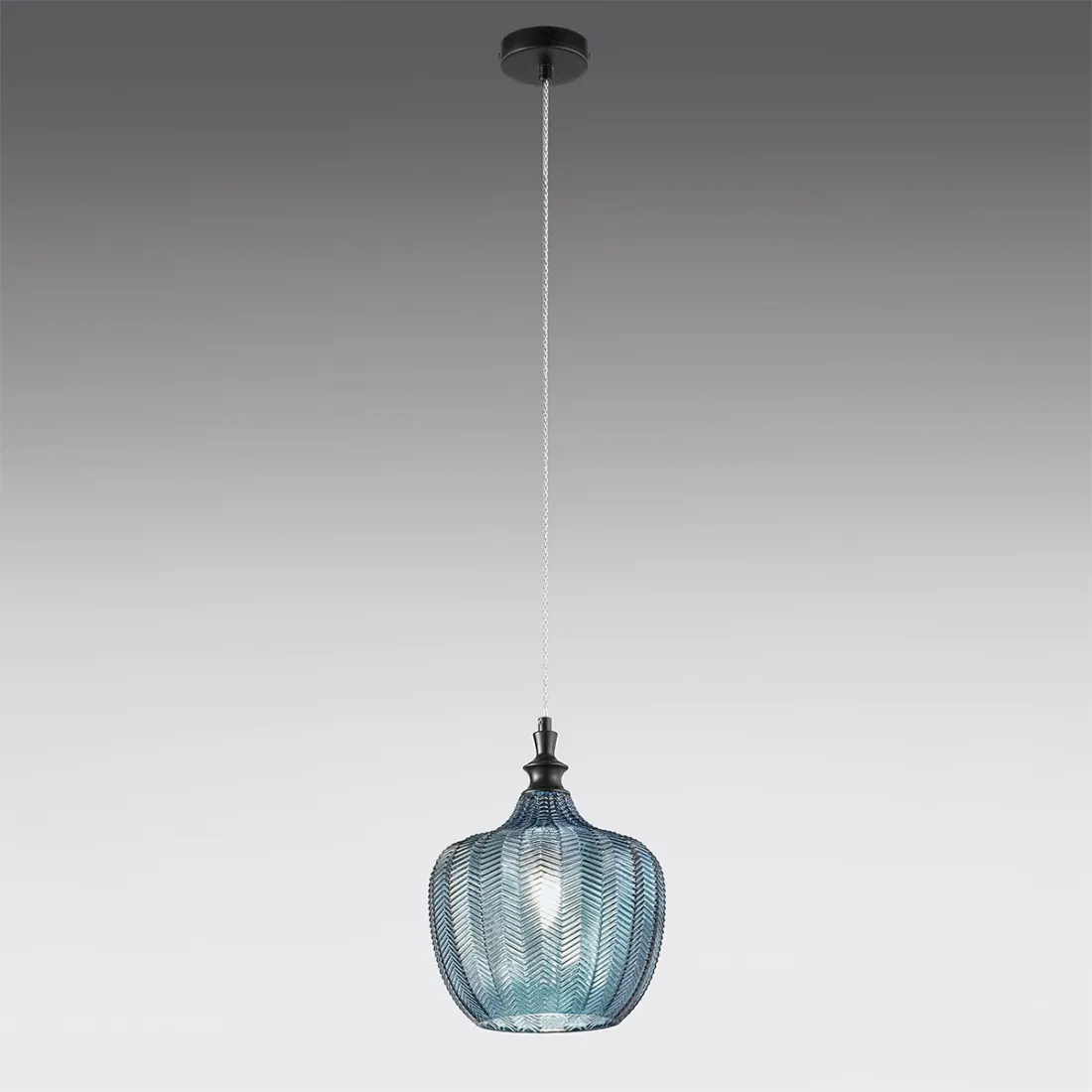Lustre moderne Gea Luce CLEOFE S10 E27 LED verre cobalt