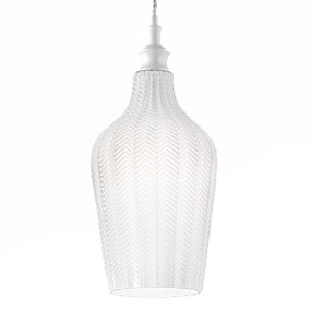 Lustre moderne Gea Luce CLEOFE S12 E27 LED verre blanc