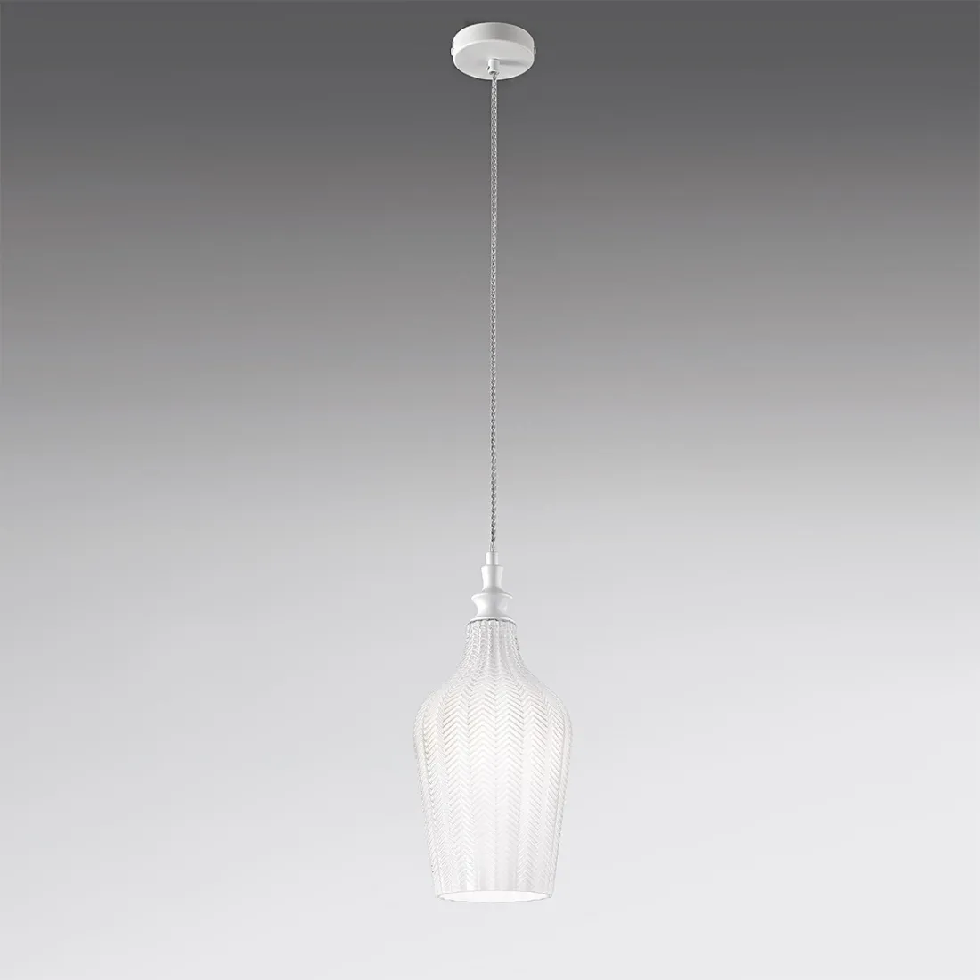 Lustre moderne Gea Luce CLEOFE S12 E27 LED verre blanc