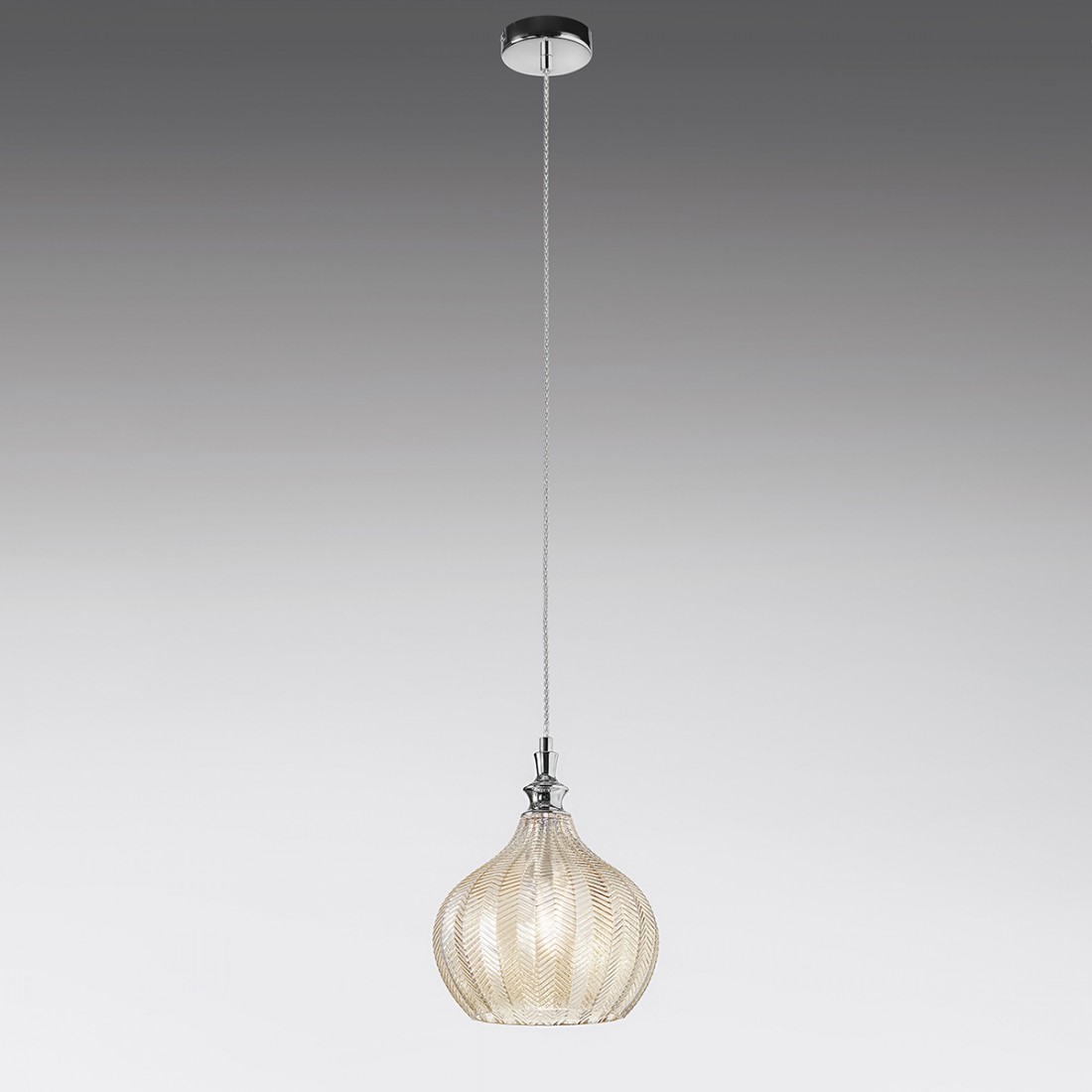 Lampadario moderno Gea Luce CLEOFE S11 vetro ocra