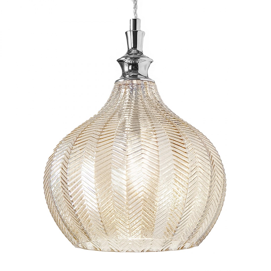 Gea Luce araña moderna CLEOFE S11 cristal ocre