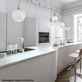 Gea Luce araña moderna CLEOFE S12 E27 LED cristal blanco