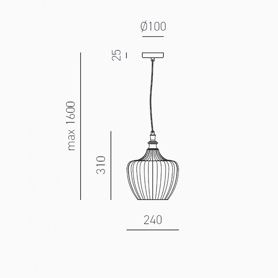 Lampadario moderno Gea Luce CLEOFE S10 E27 LED vetro cobalto