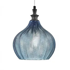 Moderner Kronleuchter Gea Luce CLEOFE S11 E27 LED Kobaltglas