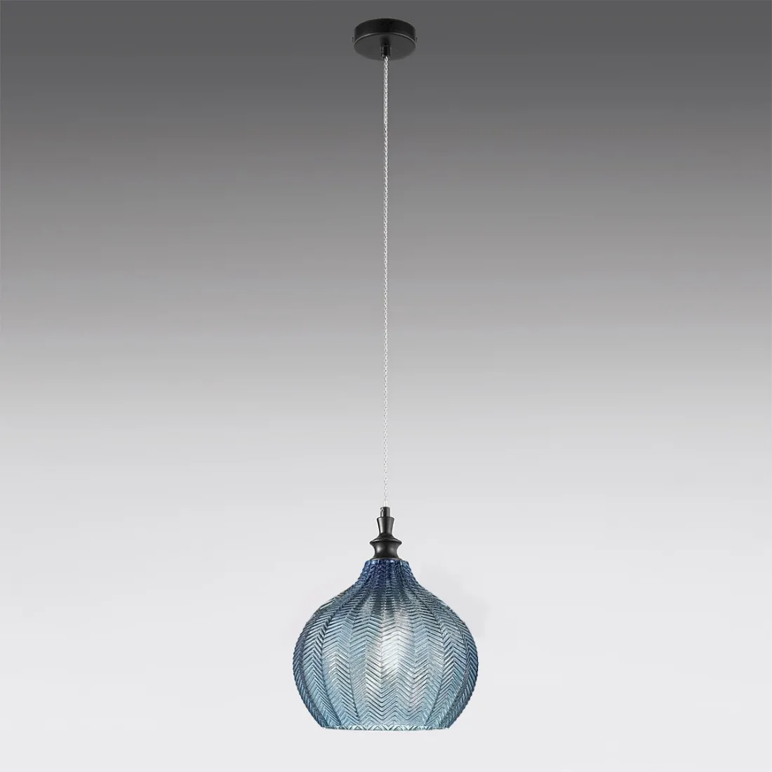 Lustre moderne Gea Luce CLEOFE S11 E27 LED verre cobalt