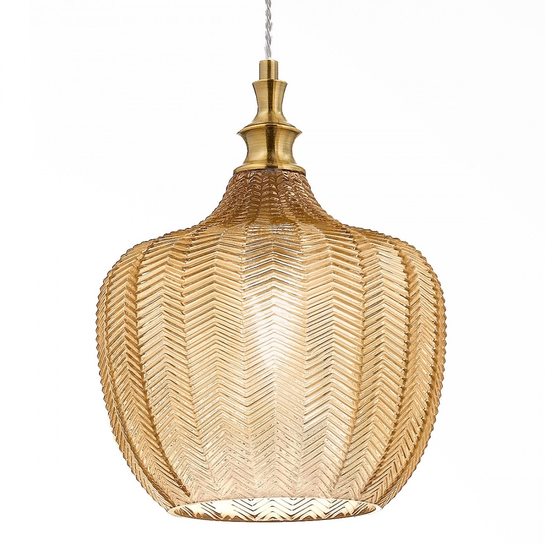 Lampadario moderno Gea Luce CLEOFE S10 ambra