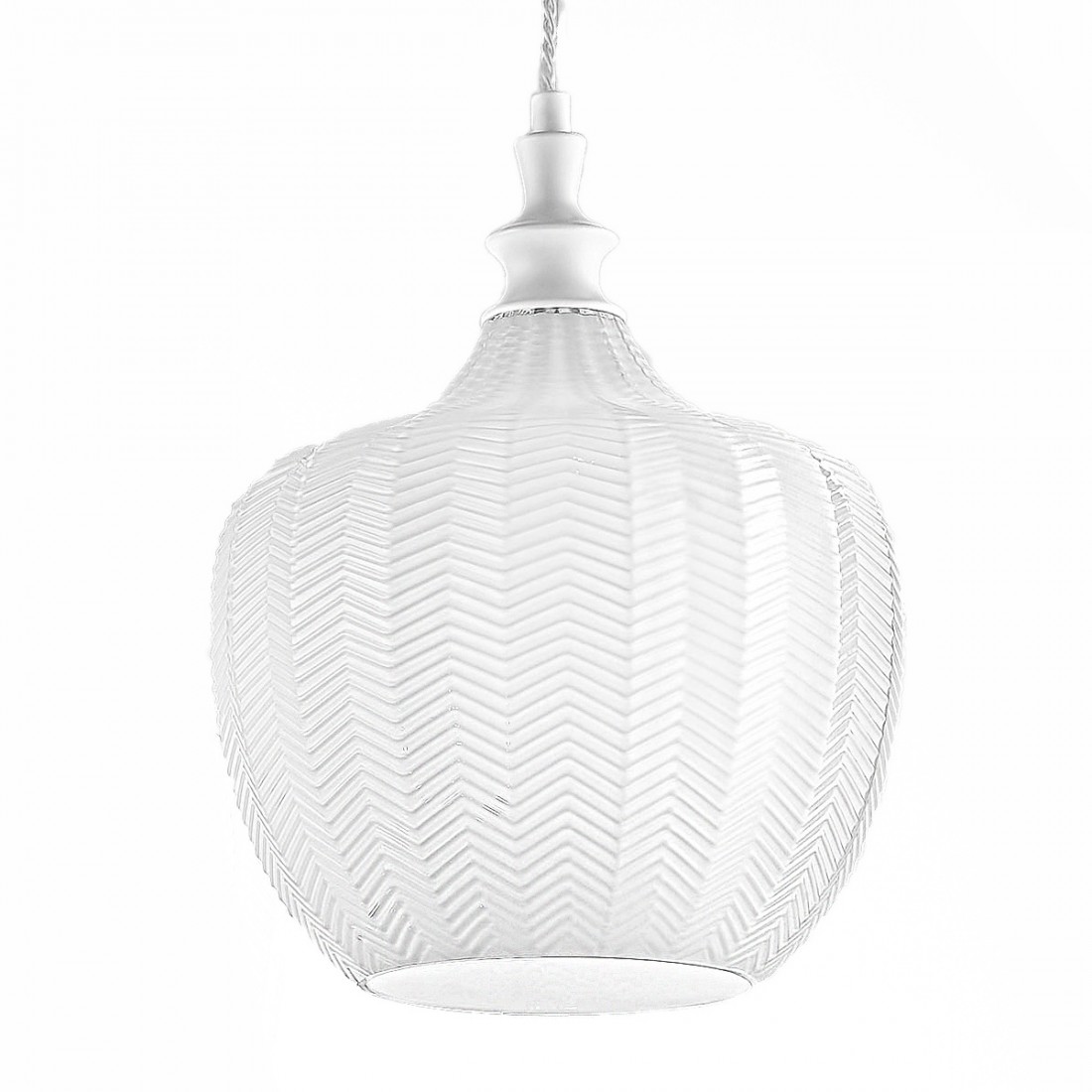 Lampadario moderno Gea Luce CLEOFE S10 vetro bianco