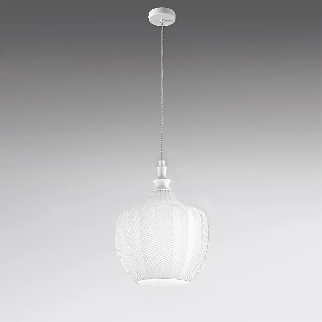 Lustre moderne Gea Luce CLEOFE S10 E27 LED verre blanc