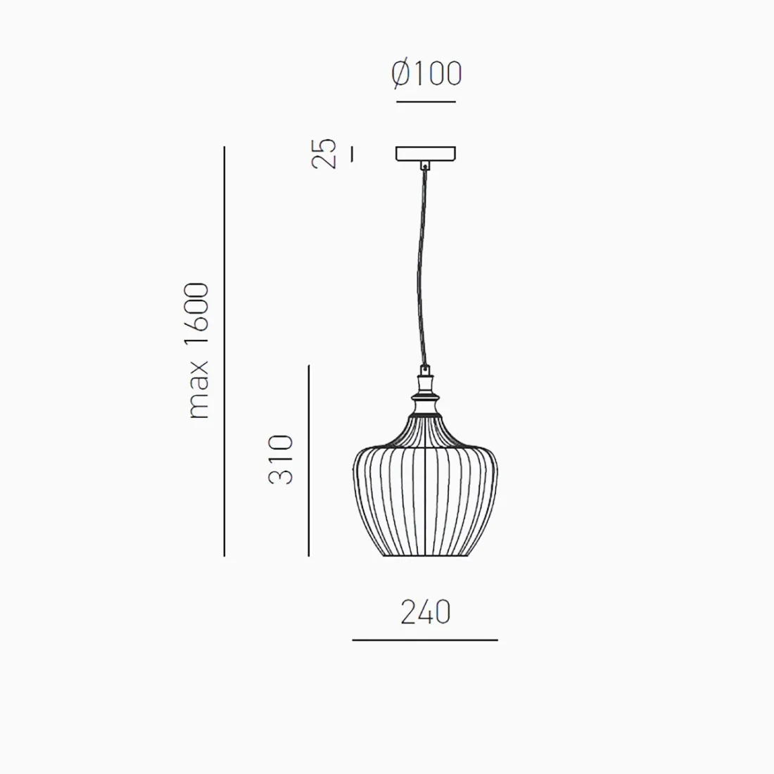 Klassischer Kronleuchter Gea Luce CLEOFE S10 E27 LED Ockerglas