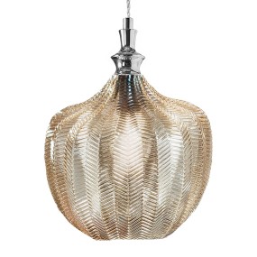 Lampadario classico Gea Luce CLEOFE S10 vetro ocra