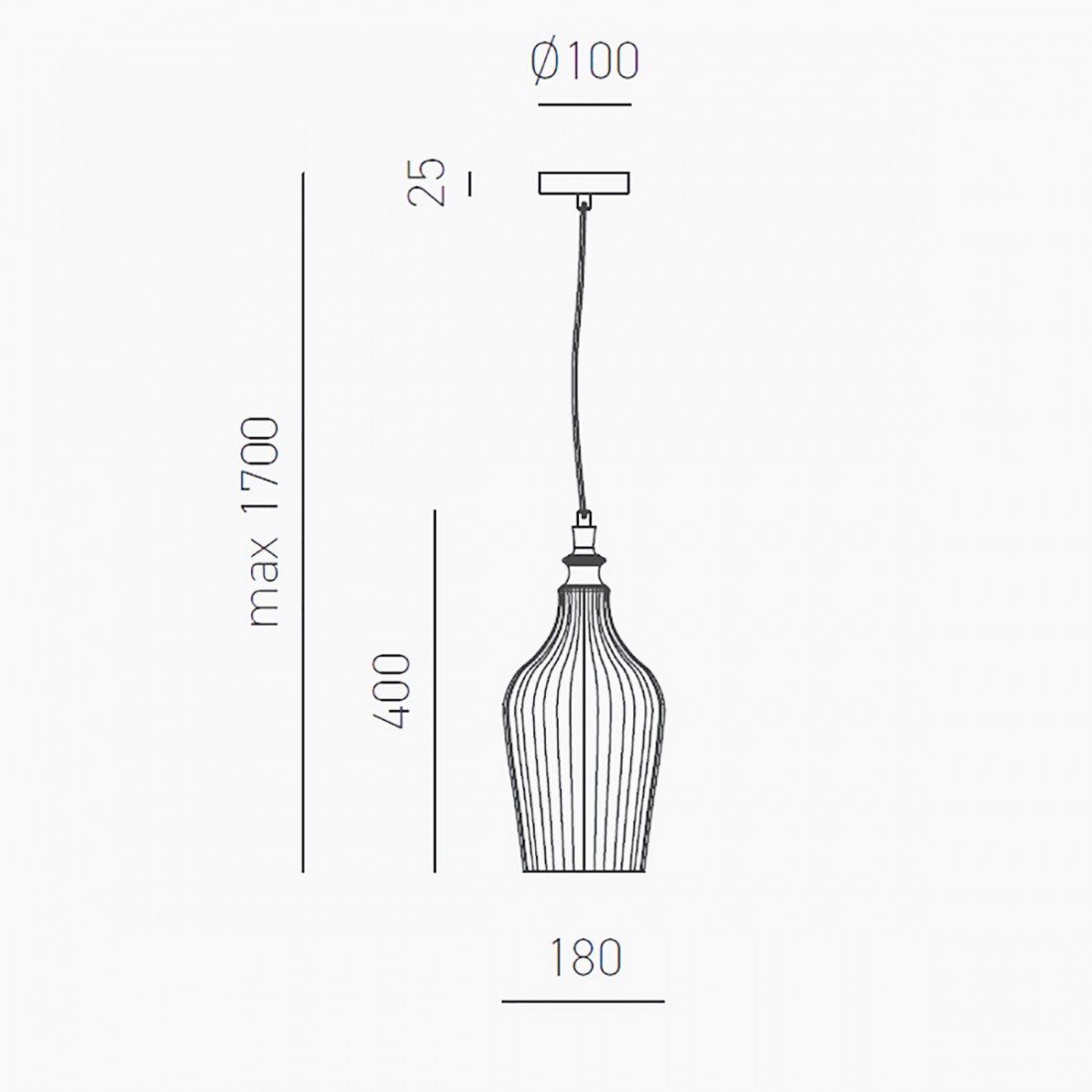 Klassischer Kronleuchter Gea Luce CLEOFE S12 Braunglas