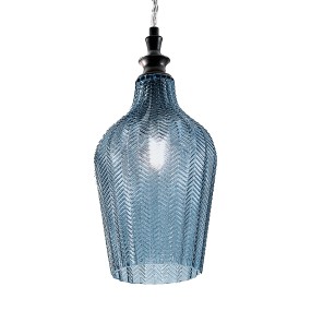 Lustre moderne Gea Luce CLEOFE S12 E27 LED verre cobalt