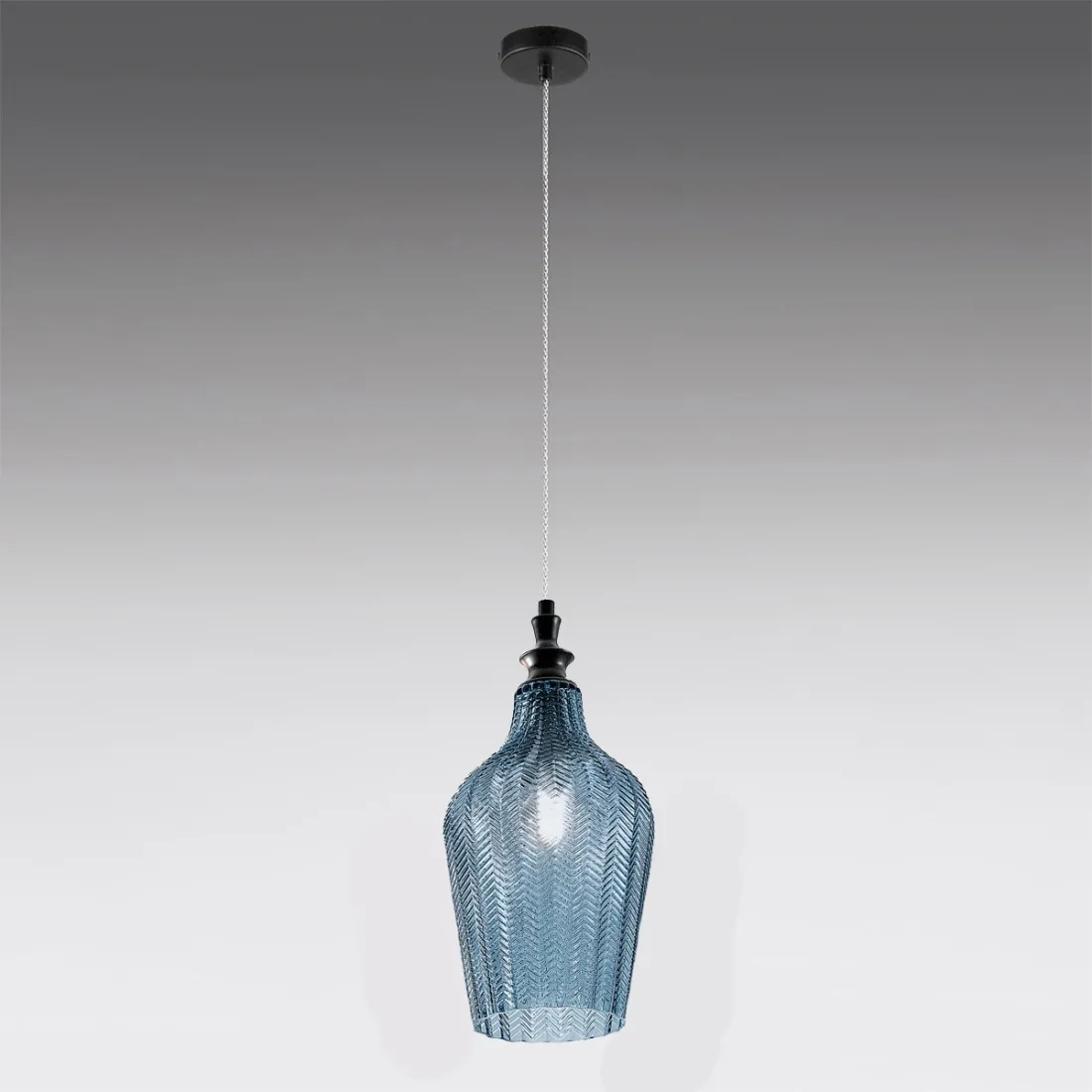 Gea Luce araña moderna CLEOFE S12 E27 LED cristal cobalto