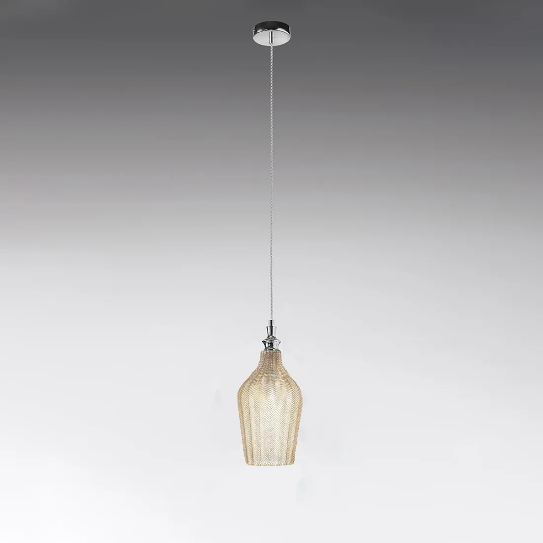 Lampadario classico Gea Luce CLEOFE S12 vetro ocra