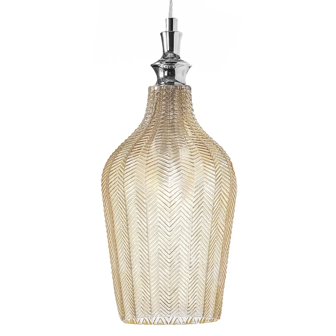 Lustre classique Gea Luce CLEOFE S12 E27 LED verre ocre