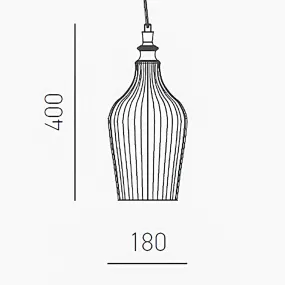 Lustre classique Gea Luce CLEOFE S12 E27 LED verre ocre