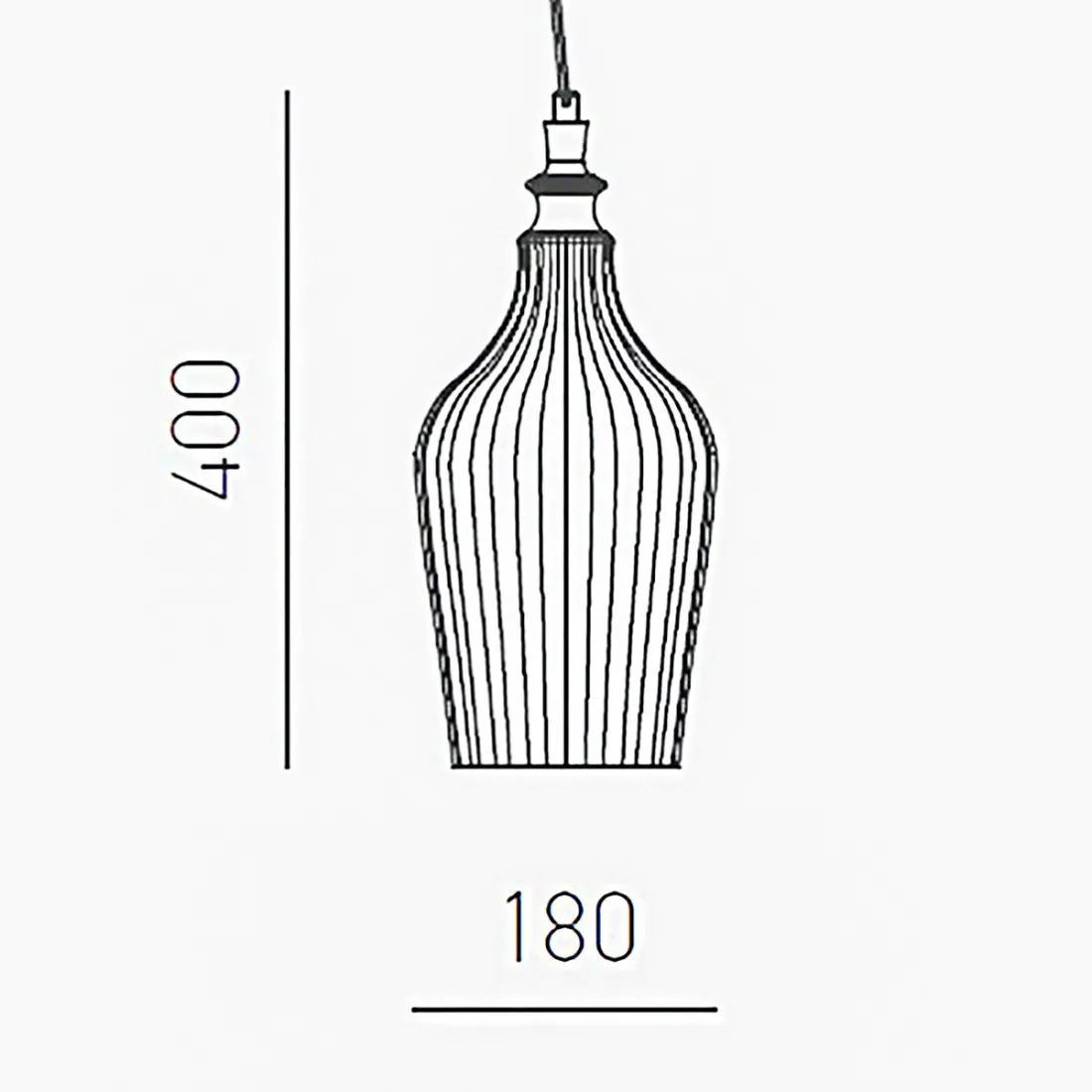 Lustre classique Gea Luce CLEOFE S12 E27 LED verre ocre