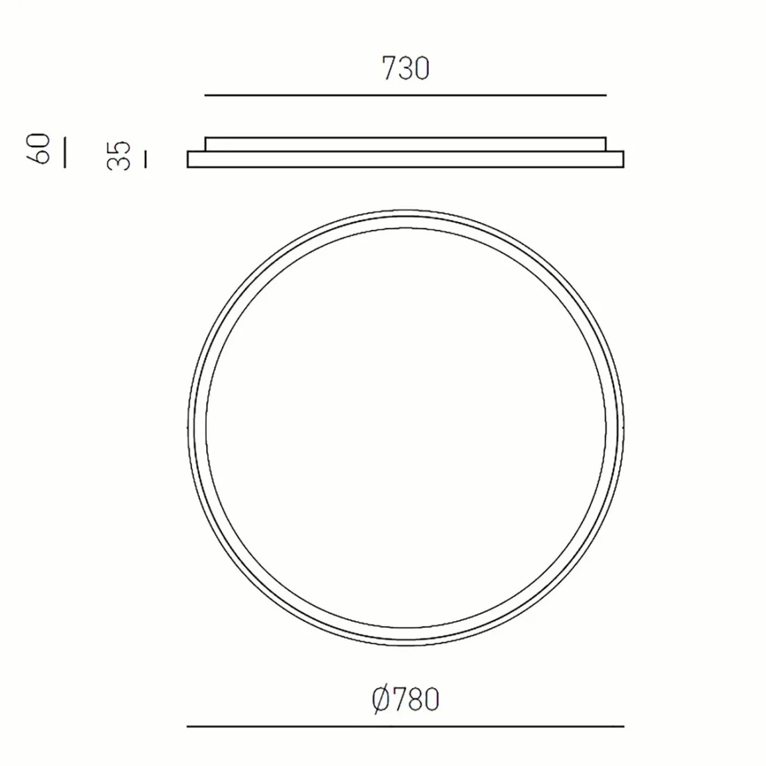 Gea Luce plafonnier LED KRIZIA PS 60W 3000K 4000K