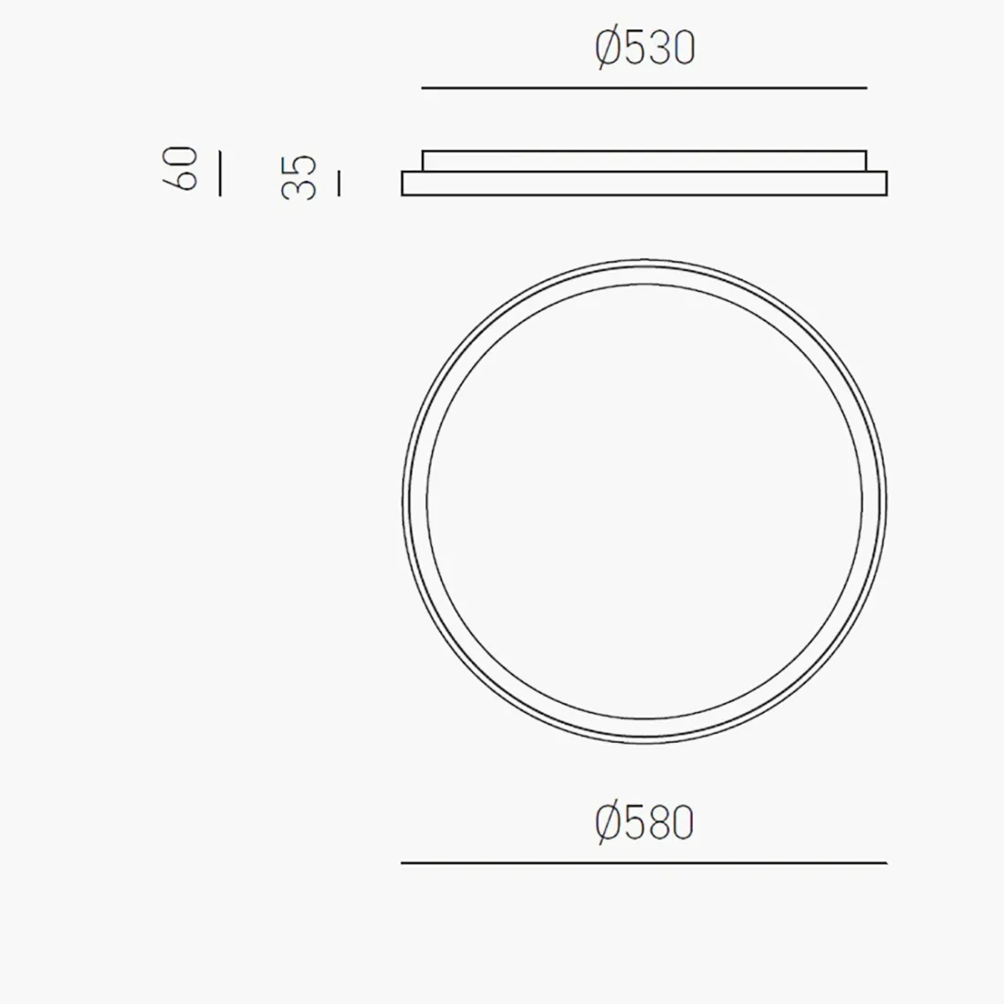 Gea Luce plafonnier LED KRIZIA PG 50W 3000K 4000K