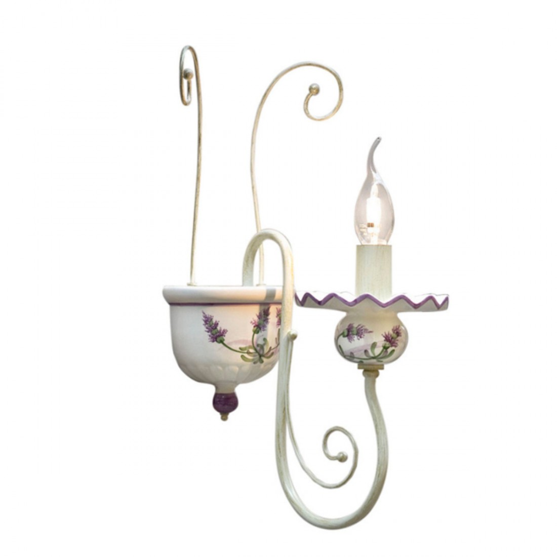 Applique klassische Ferroluce SANREMO C413 AP E14 LED-Keramik-Wandleuchte