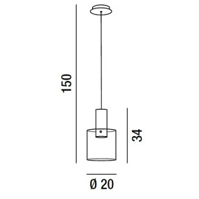 Perenz HUGO 6664 TR LED GU10 lustre moderne, gris