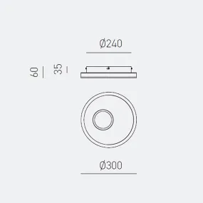 Plafonnier Led Gea Luce MELANIA PP 4000°K blanc