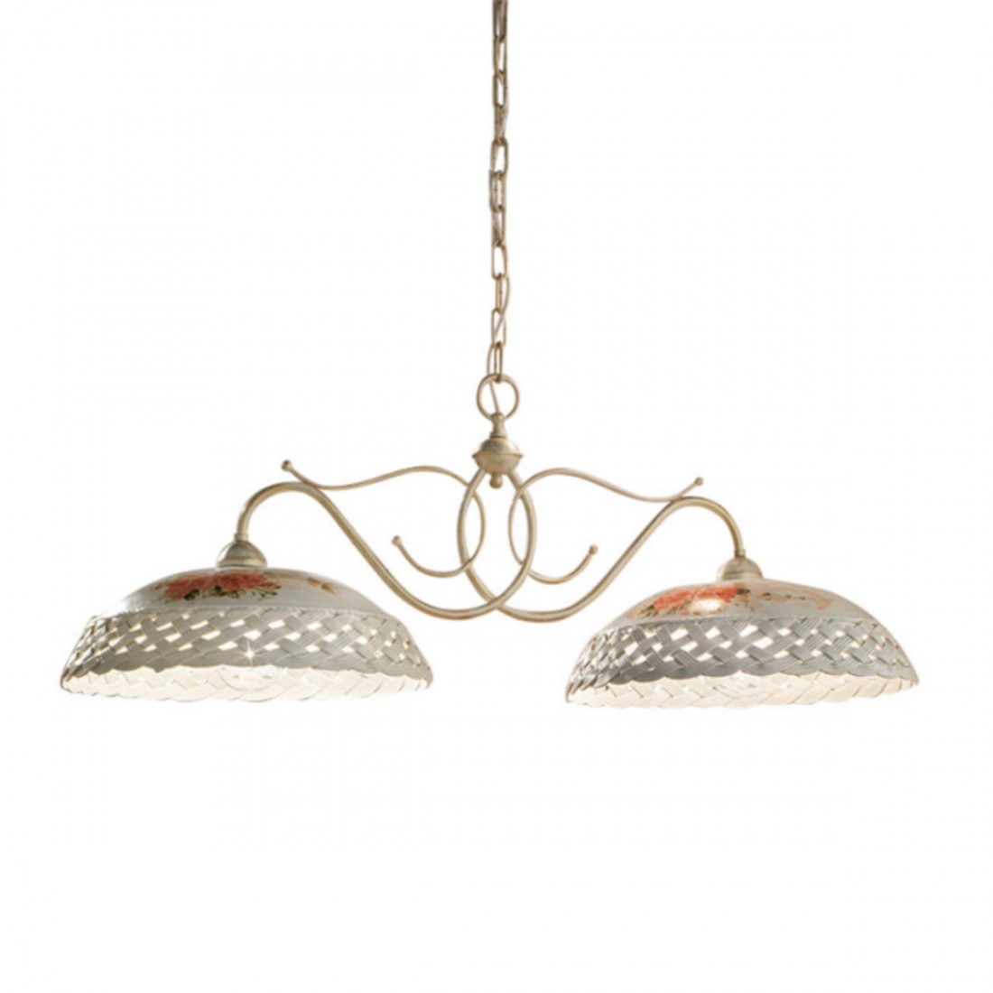 Lustre classique Ferroluce VERONA C971 BL E27 LED rocker en céramique