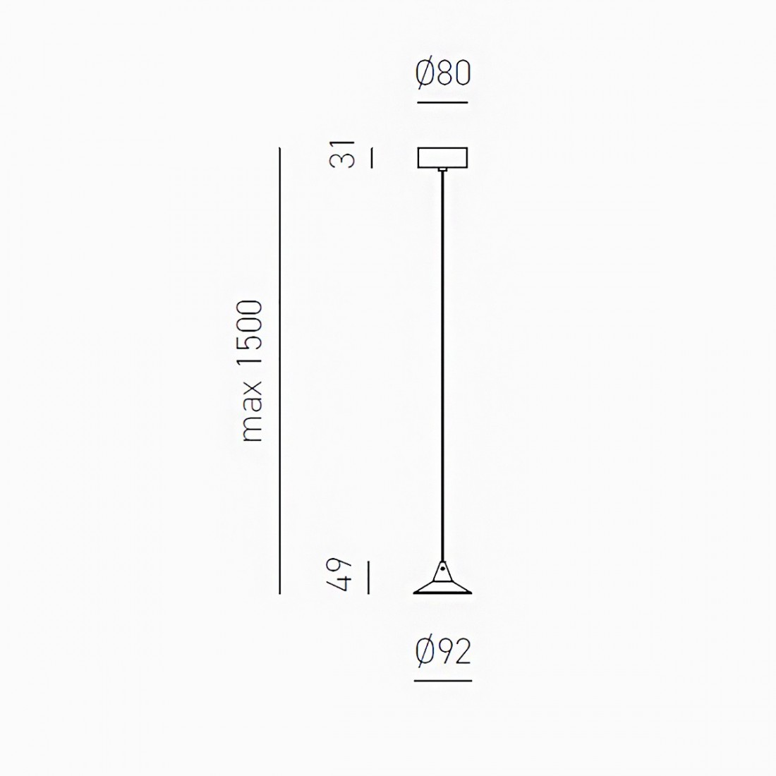 Lampada sospensione Gea Luce HELENA S1 LED nero