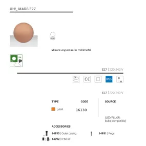 Linea Light Group OH MARS LED klassische Stehleuchte