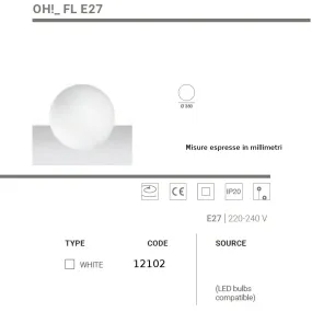 Lampe moderne Linea Light Group OH FL E27 12102 LED