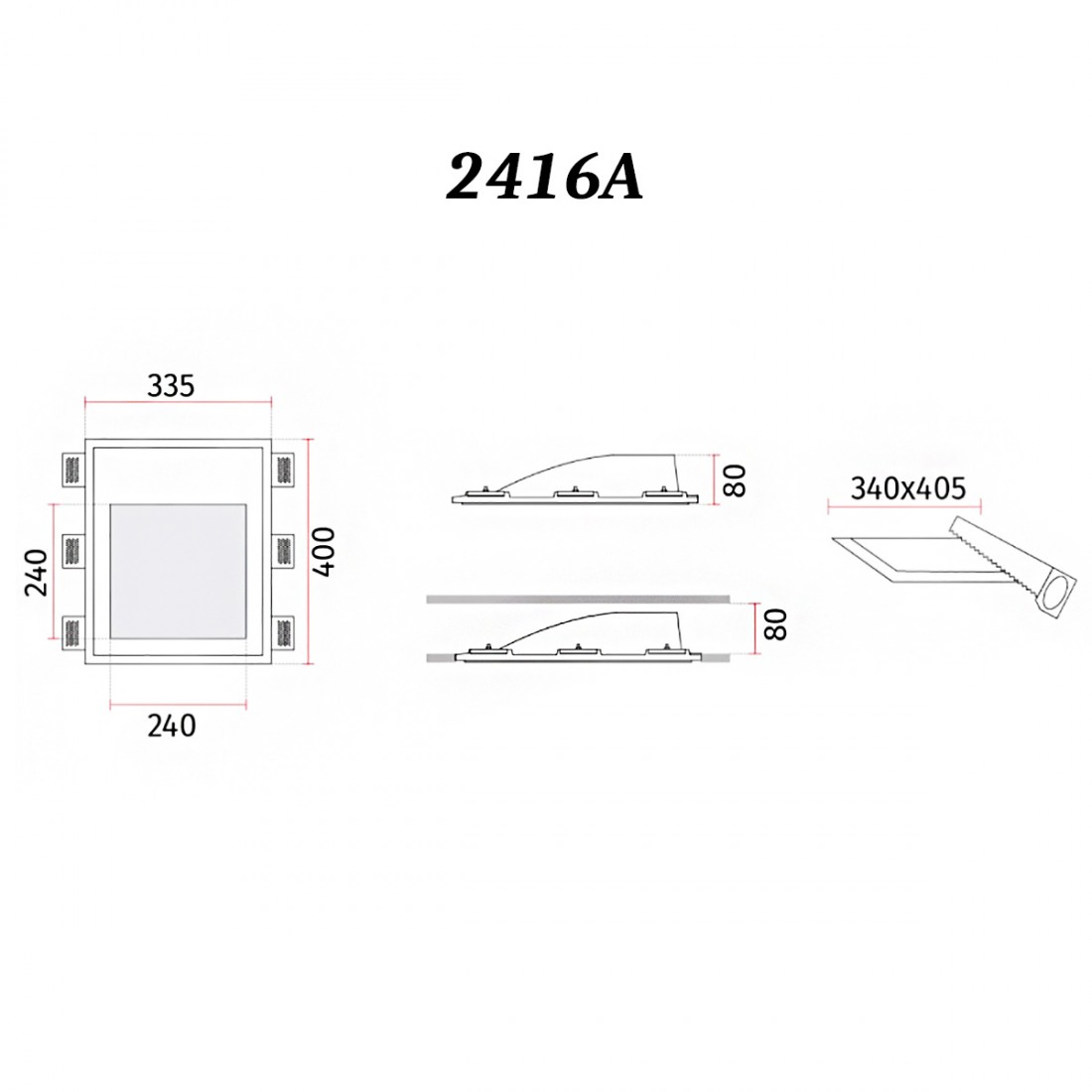 Belfiore 9010 VOLTA 2416A 3031 LED-Einbaustrahler aus Gips